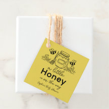 Honey Hand-drawn Jar & Bees Yellow Baby Shower