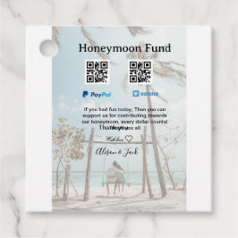 Etiquetas Para Lembrancinhas Honeymoon fund venomo paypal donation Q R couple