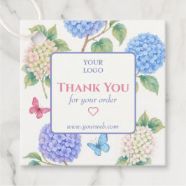Etiquetas Para Lembrancinhas Hydrangeas Personalizável - Marca Obrigado