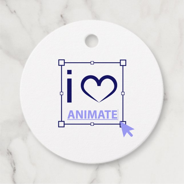 Etiquetas Para Lembrancinhas I Love Animate (Frente)
