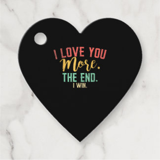 Etiquetas Para Lembrancinhas I Love You More I Win Funny Playful Design 
