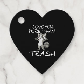 Etiquetas Para Lembrancinhas I Love You More Than Trash Funny Raccoon Humor 