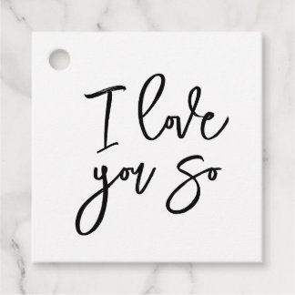 Etiquetas Para Lembrancinhas I love you so gift tag
