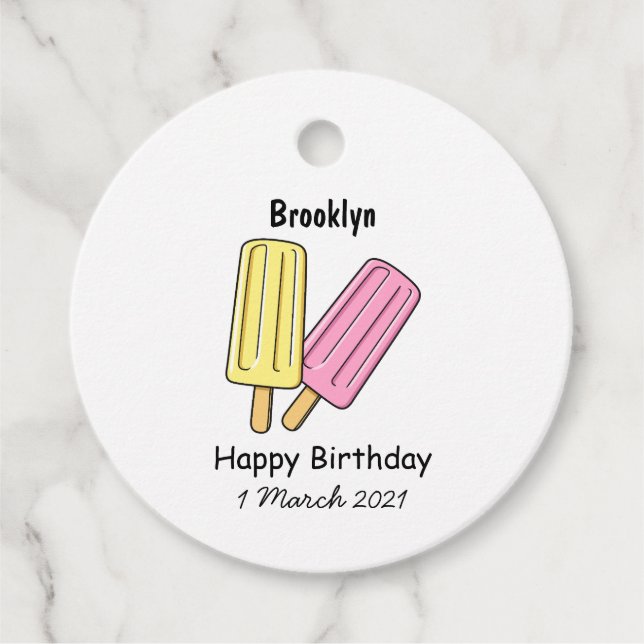 Etiquetas Para Lembrancinhas Ice pop cartoon (Frente)