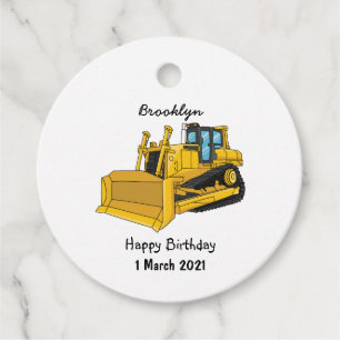 Etiquetas Para Lembrancinhas Ilustração de desenho animado Bulldozer