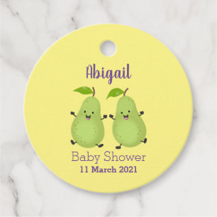 Etiquetas Para Lembrancinhas Ilustração de desenho animado de par de pera-cúpul