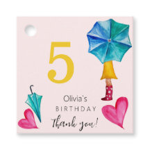 Ilustração em Aquarela da Garota do Guarda-Chuva F