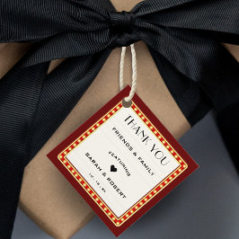 Etiquetas Para Lembrancinhas Imagem do Teatro Retro Marca Casamento Vermelho Ob