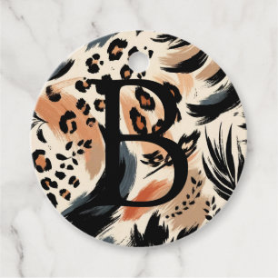 Etiquetas Para Lembrancinhas Impressão de animal exótico pintado abstrato leopa