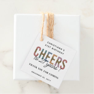 Etiquetas Para Lembrancinhas Impressão Leopard de Partido Moderno aniversário d