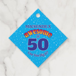 Etiquetas Para Lembrancinhas INCRÍVEL 50 LUZ DE Aniversário AZUL