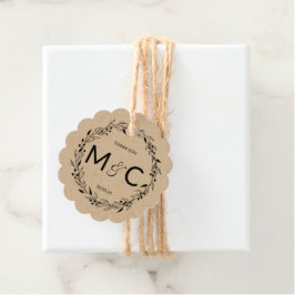 Etiquetas Para Lembrancinhas Iniciais Rustic Wreath
