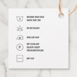 Etiquetas Para Lembrancinhas Instruções de limpeza Cartão de travamento do aten