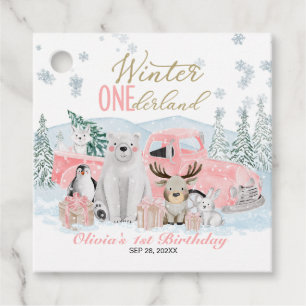 Etiquetas Para Lembrancinhas Inverno Onederland Menina Animal Ártico 1º Anivers