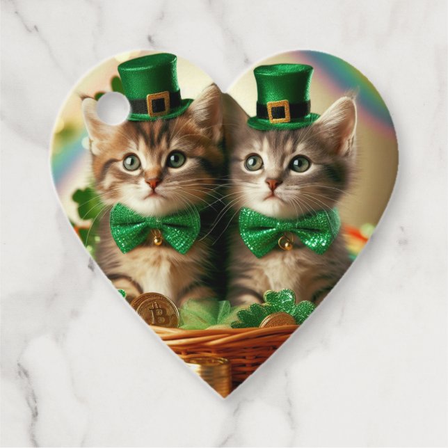 Etiquetas Para Lembrancinhas Irish Tabby Kittens (Frente)