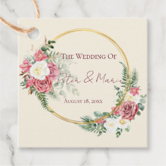 Etiquetas Para Lembrancinhas Ivory Lace Elegant Floral Personalized Wedding Fav