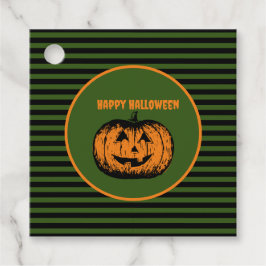 Etiquetas Para Lembrancinhas Jack-o-lanterno Pumpkin Striped