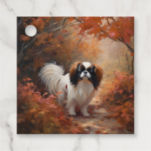 Etiquetas Para Lembrancinhas Japanese Chin no Outono Folhas Caem Inspiram