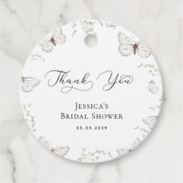 Etiquetas Para Lembrancinhas Jardim da Borboleta Branca Casamento Obrigado