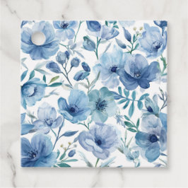 Etiquetas Para Lembrancinhas Jardim Floral Botânico Azul em Aquarela