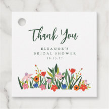 Jardim Floral Colorido Personalizado para Chá de N