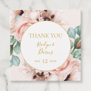 Etiquetas Para Lembrancinhas Jardim Floral Elegante Blush Pastel Obrigado