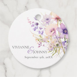 Etiquetas Para Lembrancinhas Jardim Flores Selvagens Casamento Roxo de Lavanda 