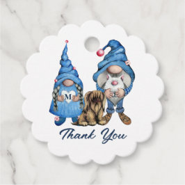 Etiquetas Para Lembrancinhas Jeans Gnomos de Aquarela