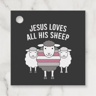 Etiquetas Para Lembrancinhas Jesus Ama Todo O Seu Orgulho LGBT De Ovelha Mês