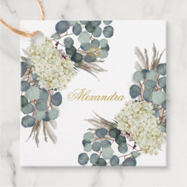 Etiquetas Para Lembrancinhas JewGirl Baby Naming Floral Dourado