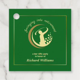 Etiquetas Para Lembrancinhas Jogador Clássico do Ouro Verde do Partido Golf de 