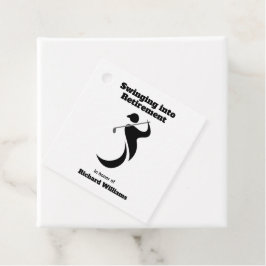 Etiquetas Para Lembrancinhas Jogador de golfe do partido aposentado balançando 