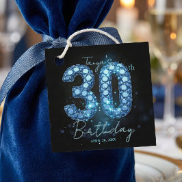 Etiquetas Para Lembrancinhas Joia Elegante Glamurosa Brilho Aniversário de 30 a
