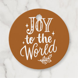 Etiquetas Para Lembrancinhas Joy to the World Rustic Burnt Orange Christmas