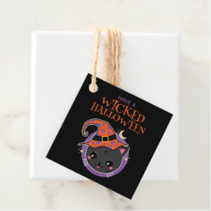 Etiquetas Para Lembrancinhas Kawaii Witch Cat Halloween