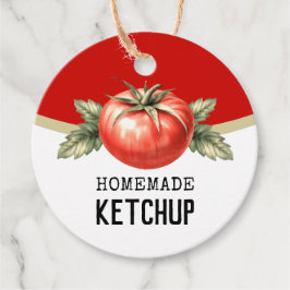 Etiquetas Para Lembrancinhas ketchup de tomate caseiro editável com tomate verm
