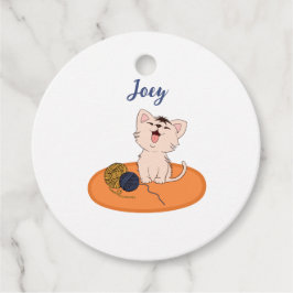 Etiquetas Para Lembrancinhas Kitten com Wool Ball