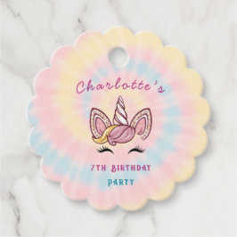 Etiquetas Para Lembrancinhas Laço de unicórnio mágico rosa com brilho dourado d