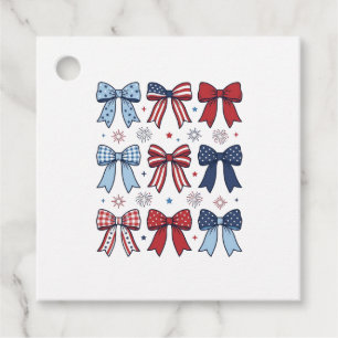Etiquetas Para Lembrancinhas Laços Patrióticos Coquete Vintage Design Vetorial_