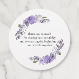 Etiquetas Para Lembrancinhas Lavanda roxo floral 50º aniversário de casamento