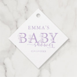Etiquetas Para Lembrancinhas Lavender Floral Baby Shower | Elegant Wildflower