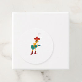 Etiquetas Para Lembrancinhas Leitor de Violão de Esqueleto Festivo