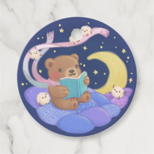 Etiquetas Para Lembrancinhas Leitura de Urso de Teddy com Ilustração de Monstro