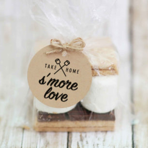 Etiquetas Para Lembrancinhas Leve Para Casa S'more Love Kraft Casamento Marcas 