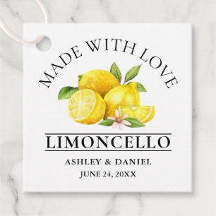 Etiquetas Para Lembrancinhas Limões de Aquarela Amor Limoncello