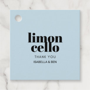 Etiquetas Para Lembrancinhas Limoncello Caseiro Azul Claro da Moda
