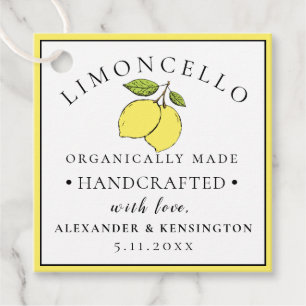 Etiquetas Para Lembrancinhas Limoncello moderno na moda para uma garrafa