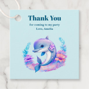 Etiquetas Para Lembrancinhas Lindo Dolphin Criatura Marinha Obrigado