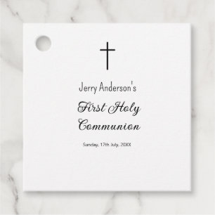 Etiquetas Para Lembrancinhas Linha católica de primeira comunhão simples QR mín