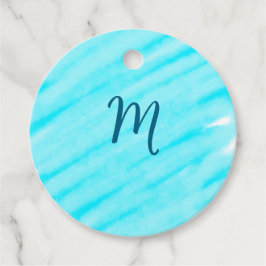 Etiquetas Para Lembrancinhas linhas de aquarela azul simples que adicionam seu 